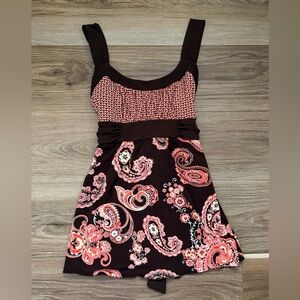 Vintage Y2K Speechless Tie-Back Tank Top Babydoll Paisley, Sz Small